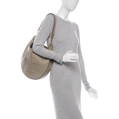 Celine Crisped Calfskin Medium Hobo Light Taupe 2 of 7