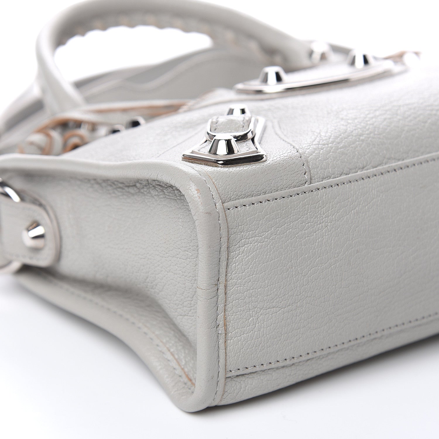 Balenciaga Chevre Silver Metallic Edge Hardware Mini City Gris Glace 9 of 13