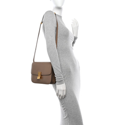 Celine Liege Calfskin Medium Classic Box Flap Bag Taupe 2 of 12