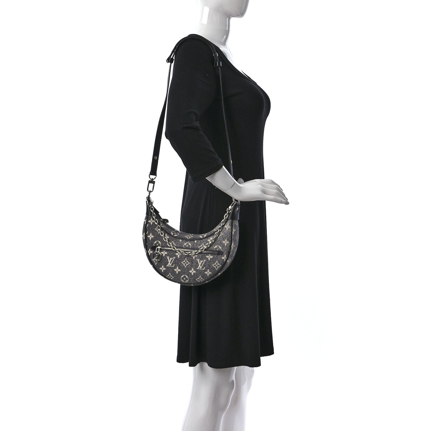 Louis Vuitton Monogram Jacquard Denim Loop Black 3 of 8