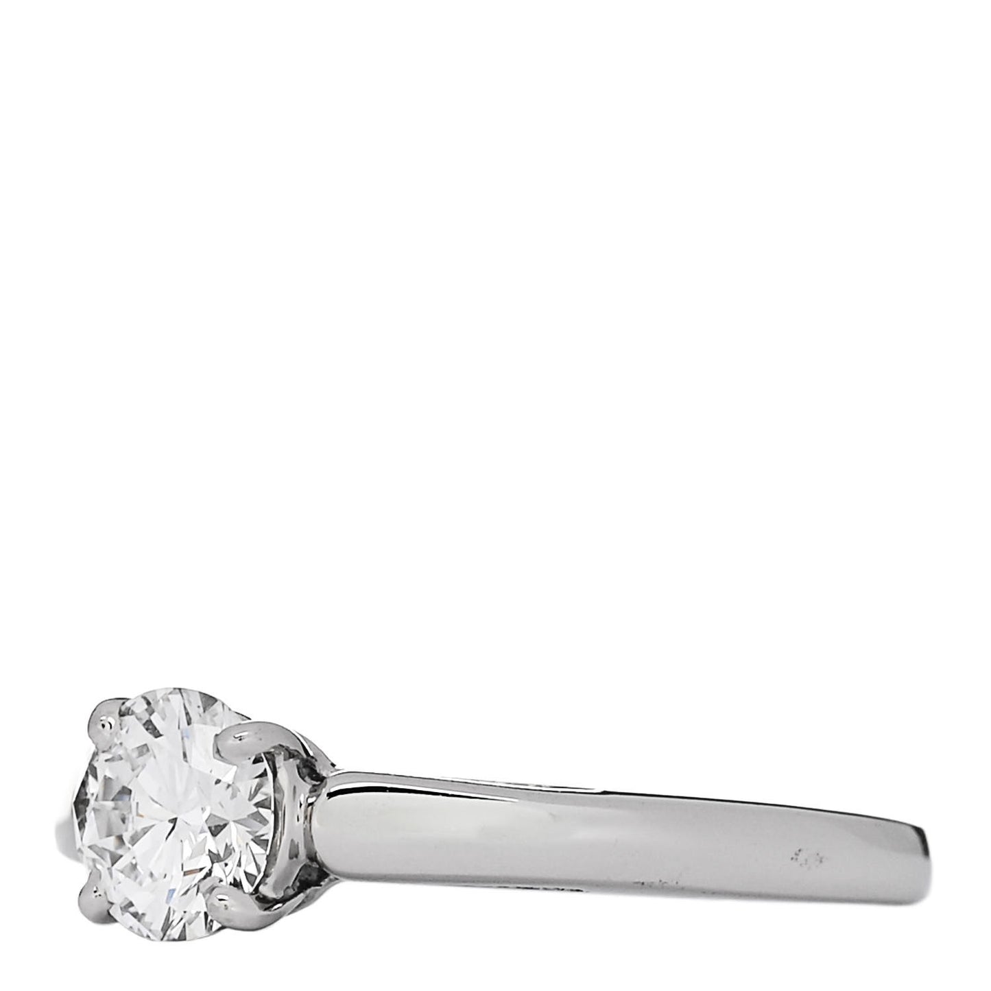 Platinum Diamond .51ct Griffe Solitaire Engagement Ring 48 4.5
