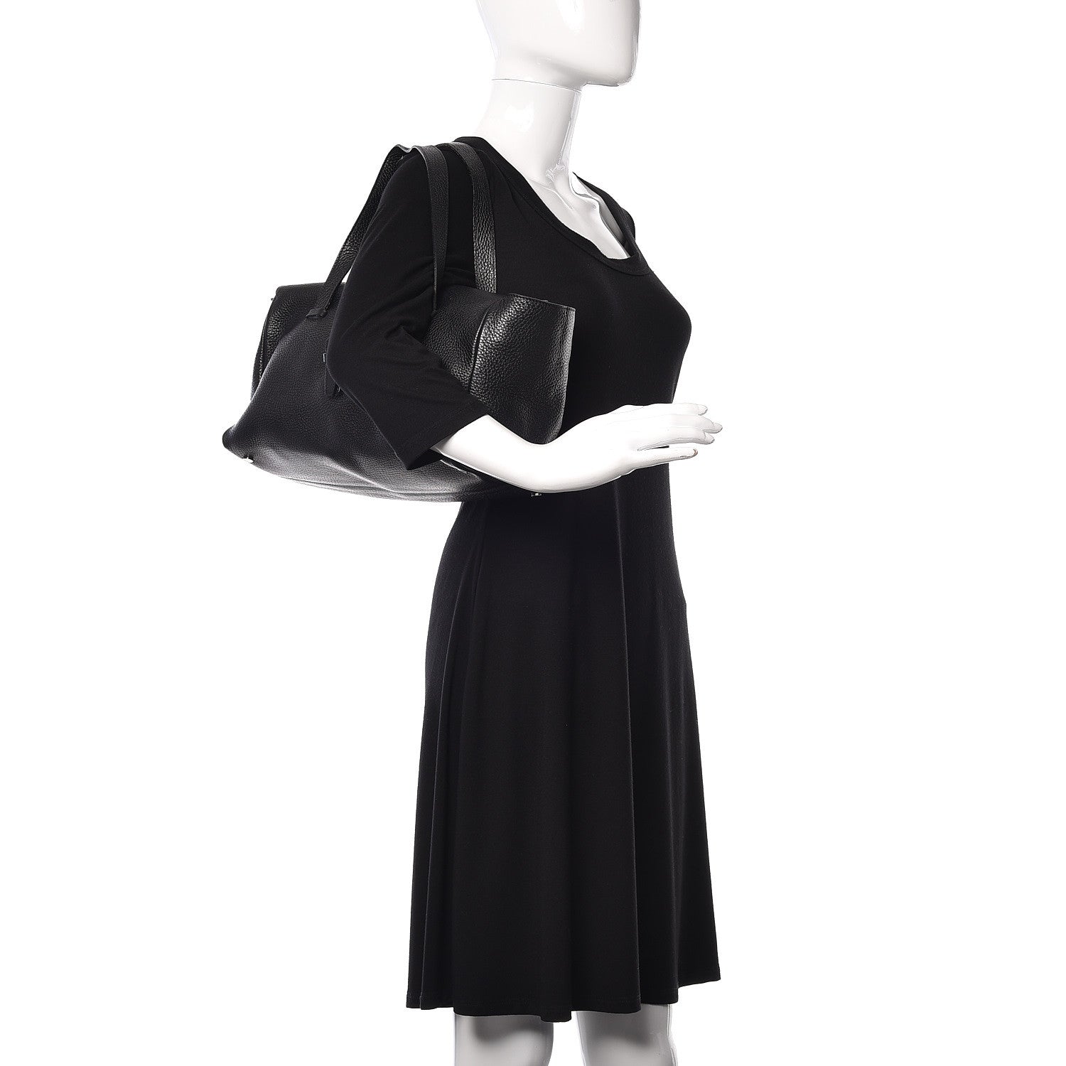 Burberry London Grainy Calfskin Shoulder Bag Black 2 of 13