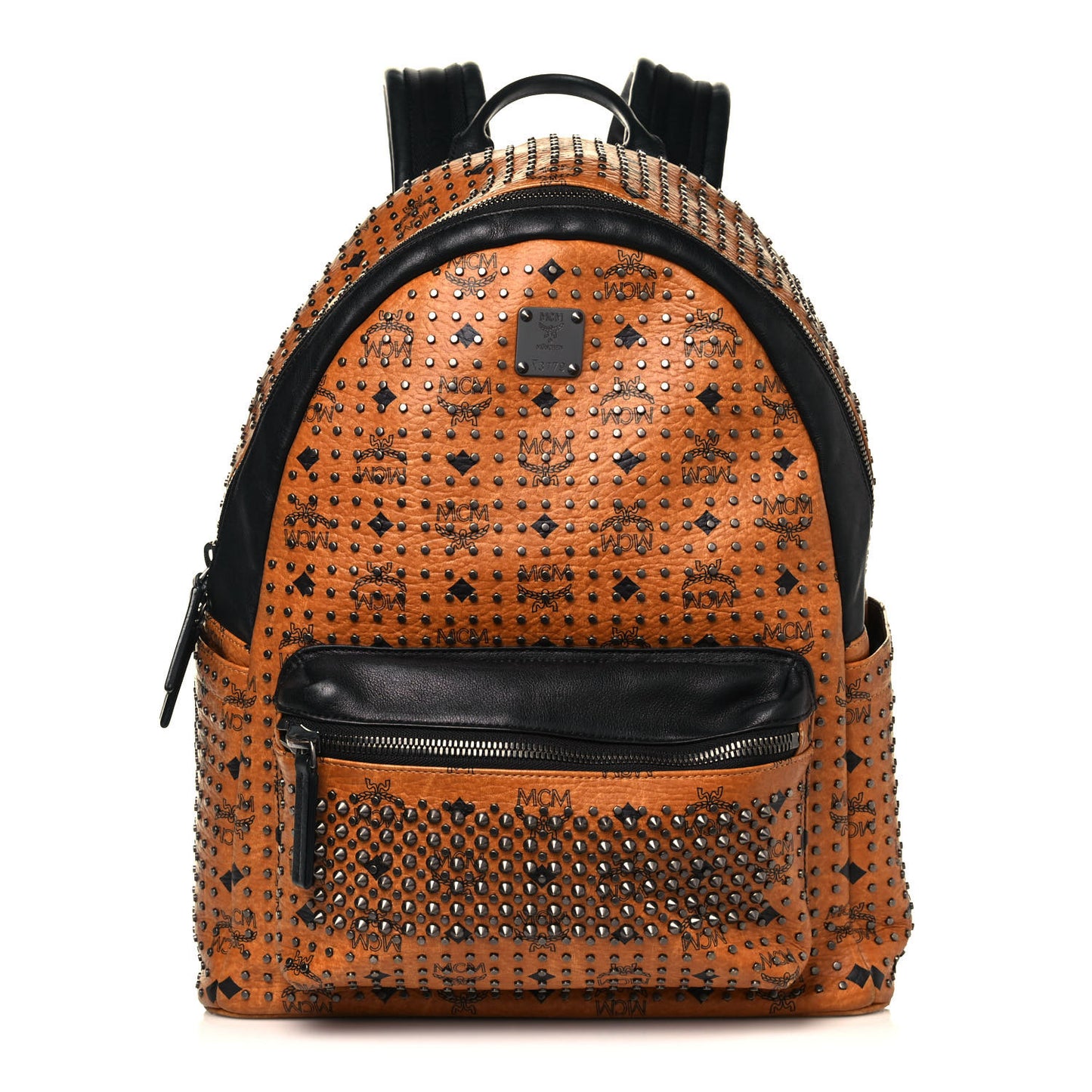 Visetos Studded Medium Dual Stark Backpack Cognac Black