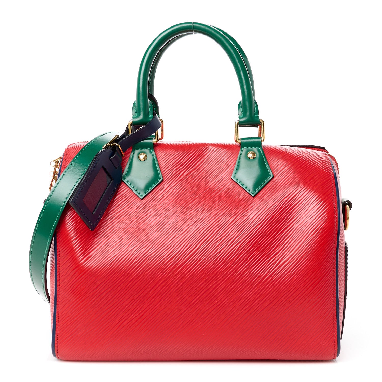 Louis Vuitton Epi Speedy Bandouliere 25 Coquelicot Vert Indigo 1 of 11