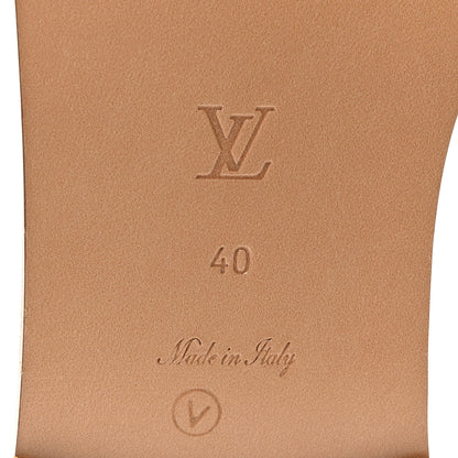 Louis Vuitton Monoglam Lock It Flat Mule 40 Gold 7 of 9