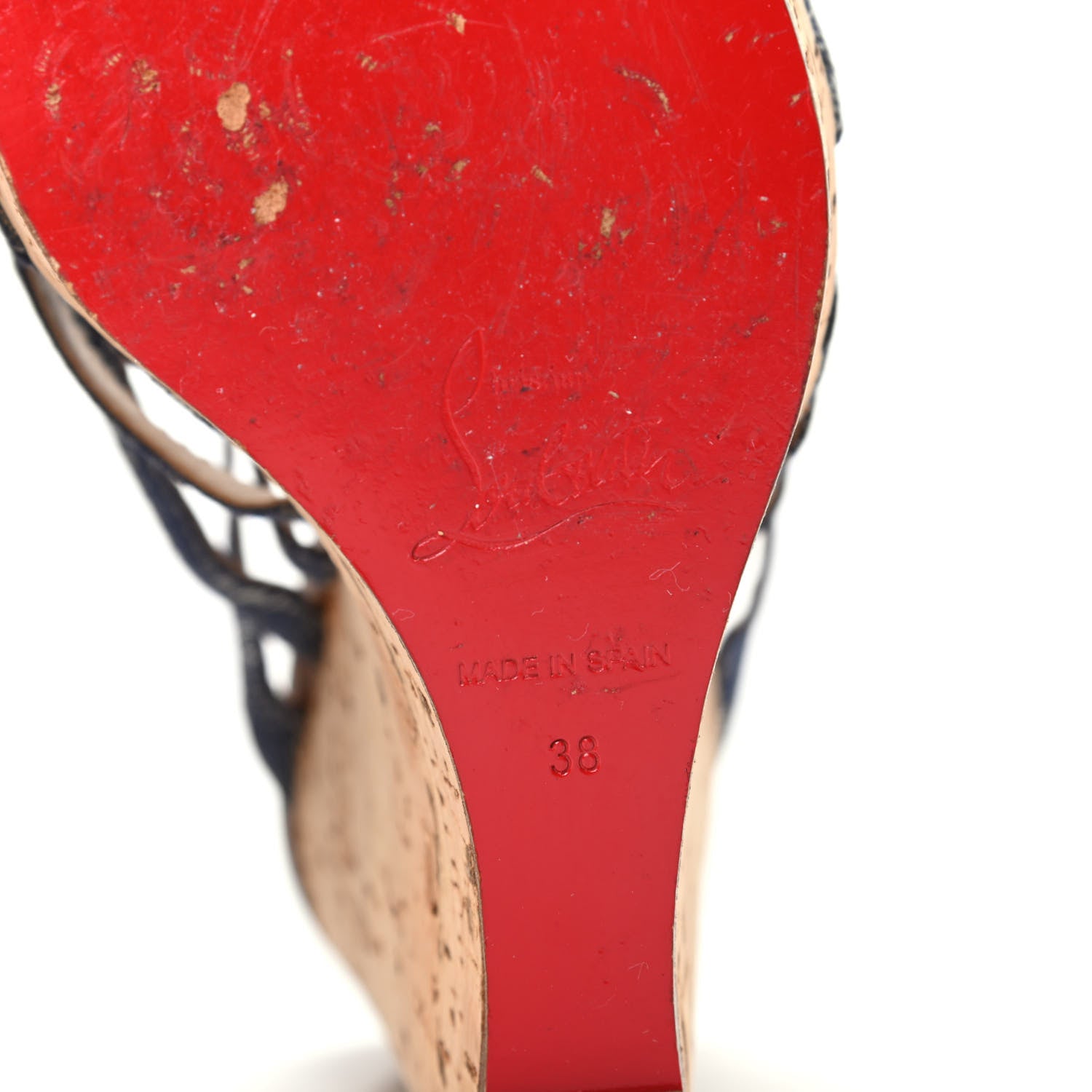 Christian Louboutin Ribbon Corniche 140 Sandals 38 Denim 7 of 10