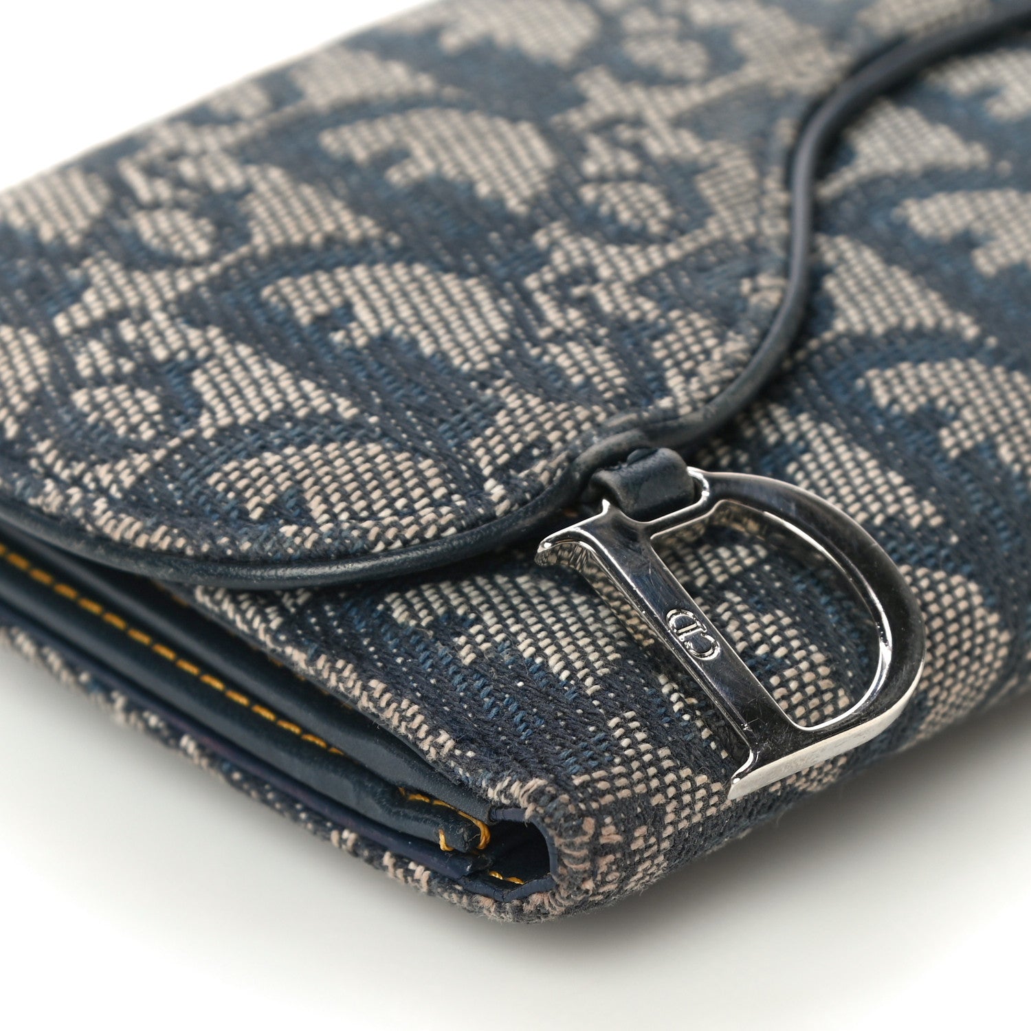 Christian Dior Monogram Saddle Wallet Navy 8 of 13