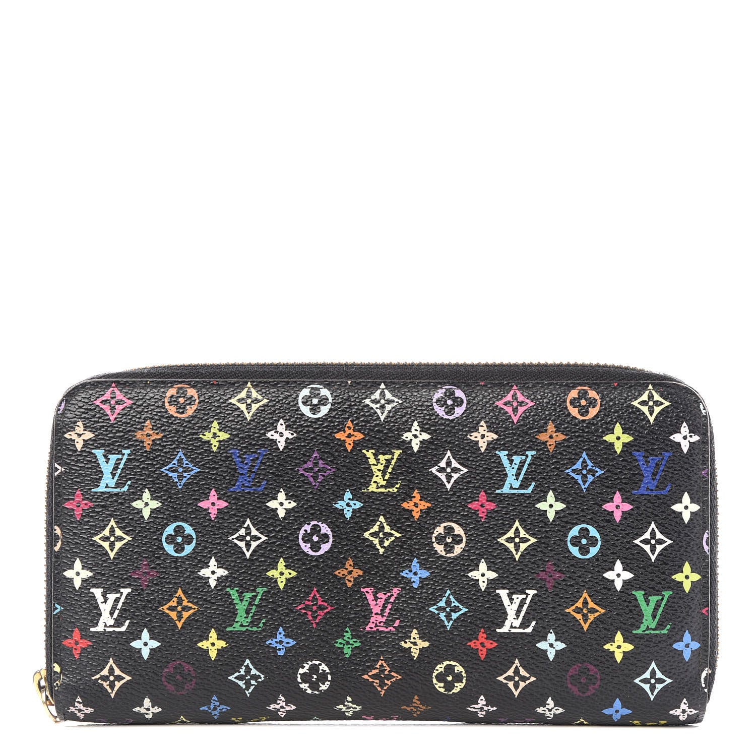 Louis Vuitton Monogram Multicolor Zippy Wallet Black Grenade 1 of 9