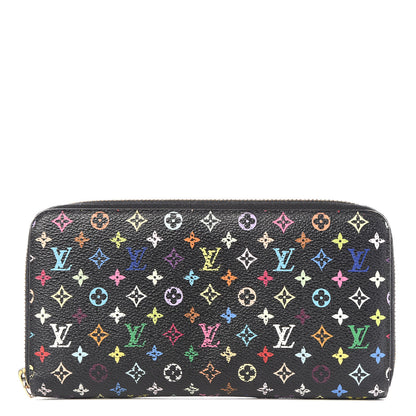 Louis Vuitton Monogram Multicolor Zippy Wallet Black Grenade 1 of 9
