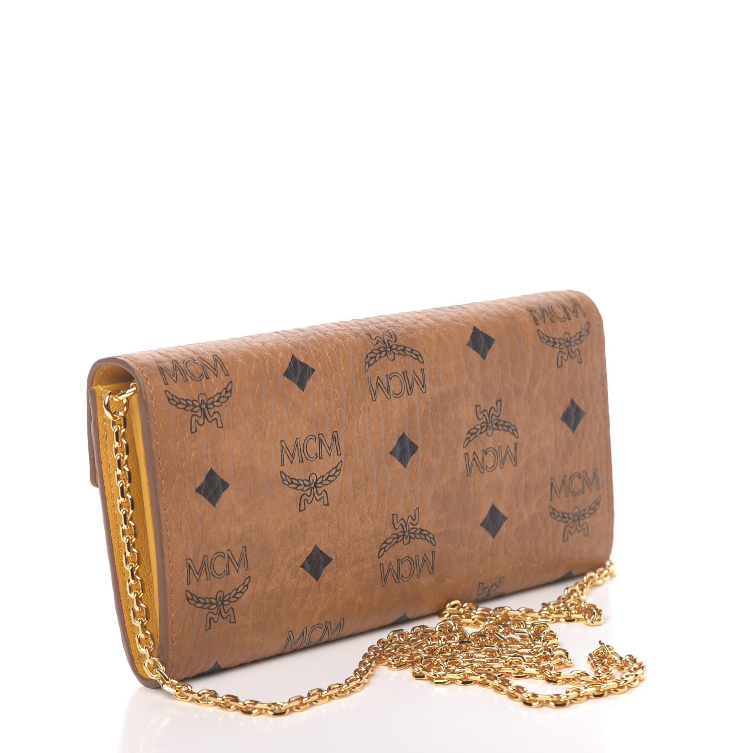 MCM Visetos Large Patricia Wallet On Chain Cognac 3 of 9