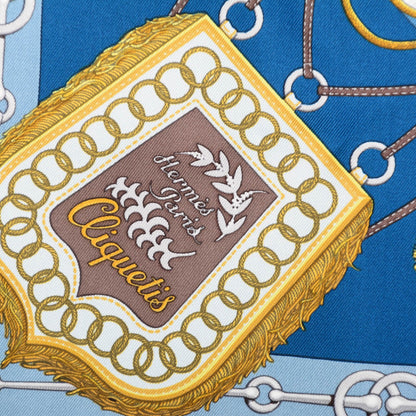 Hermes Silk Cliquetis Pocket Square Scarf 3 of 5