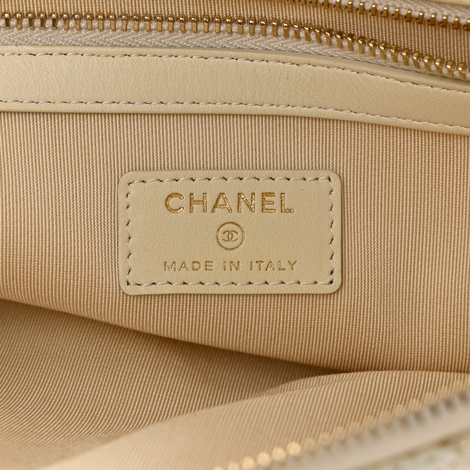 Chanel Woven Straw Raffia Medium Deauville Cosmetic Pouch Ivory 6 of 8
