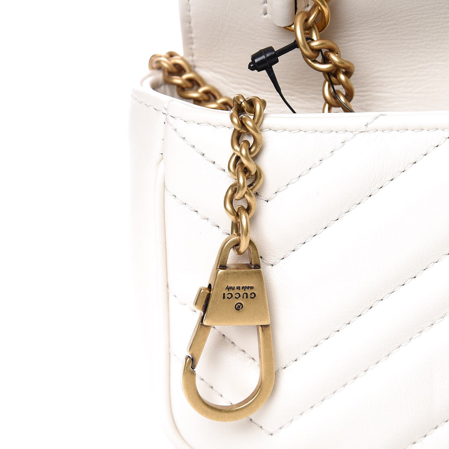 Calfskin Matelasse Super Mini GG Marmont Shoulder Bag White