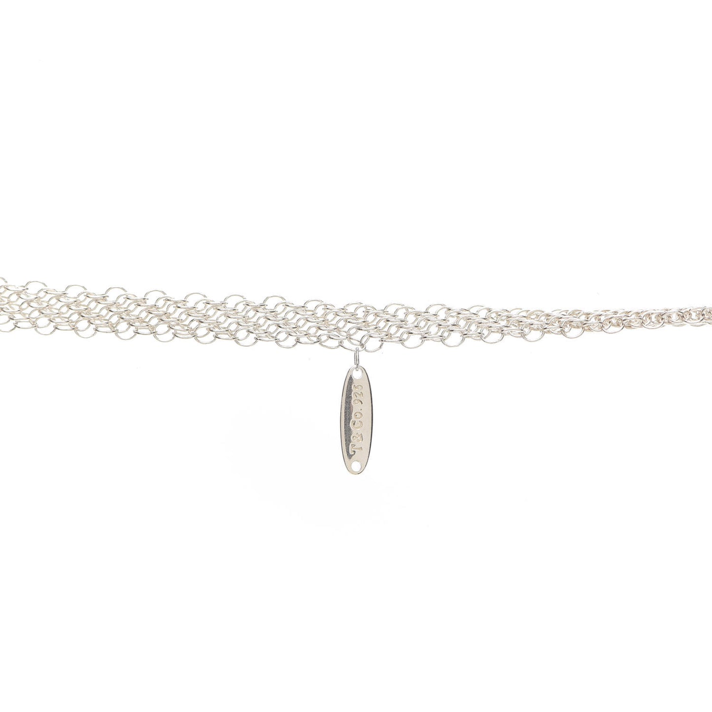 Sterling Silver 36mm Elsa Perretti Open Heart Mesh Necklace
