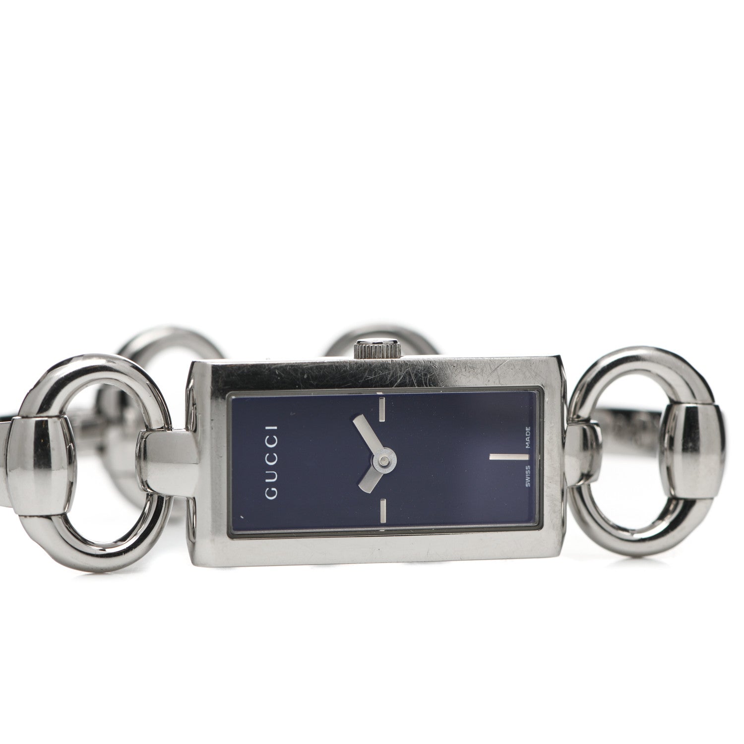 Gucci Stainless Steel Diamond 17mm Tornabuoni Quartz Watch Blue 5 of 5