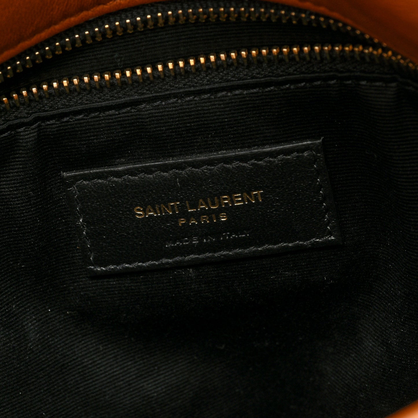 Lambskin Quilted Small Loulou Puffer Monogram Chain Satchel Dark Honey