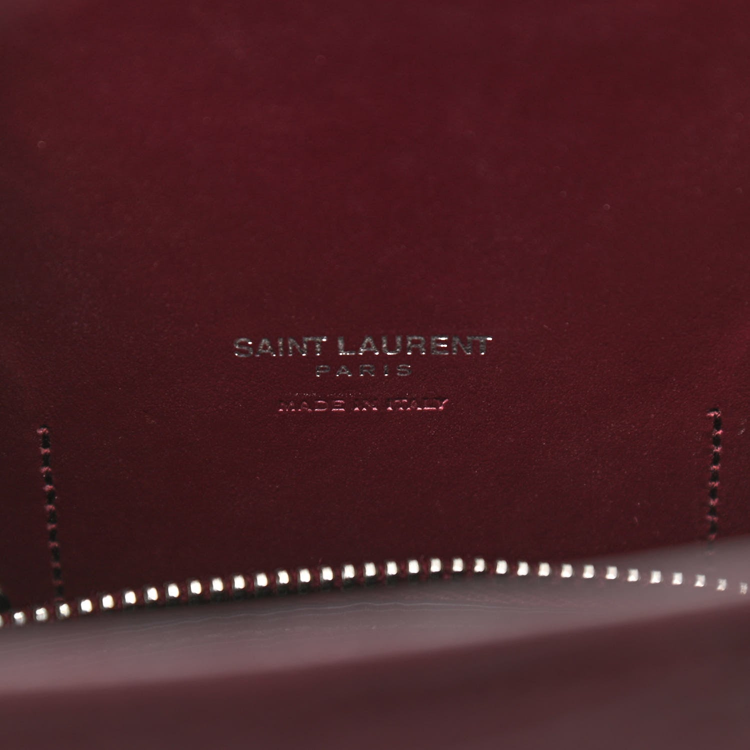 Saint Laurent Calfskin Crocodile Embossed Small Sac de Jour Wine 6 of 13