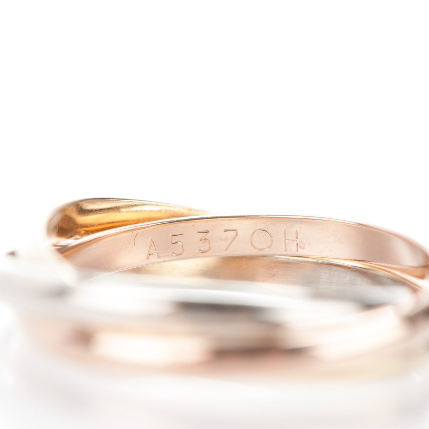 18K Pink Yellow White Gold Extra Small Trinity Ring 52 6