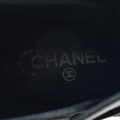 Chanel Calfskin Quilted Cap Toe Boots 41 Black Brown 8 of 10