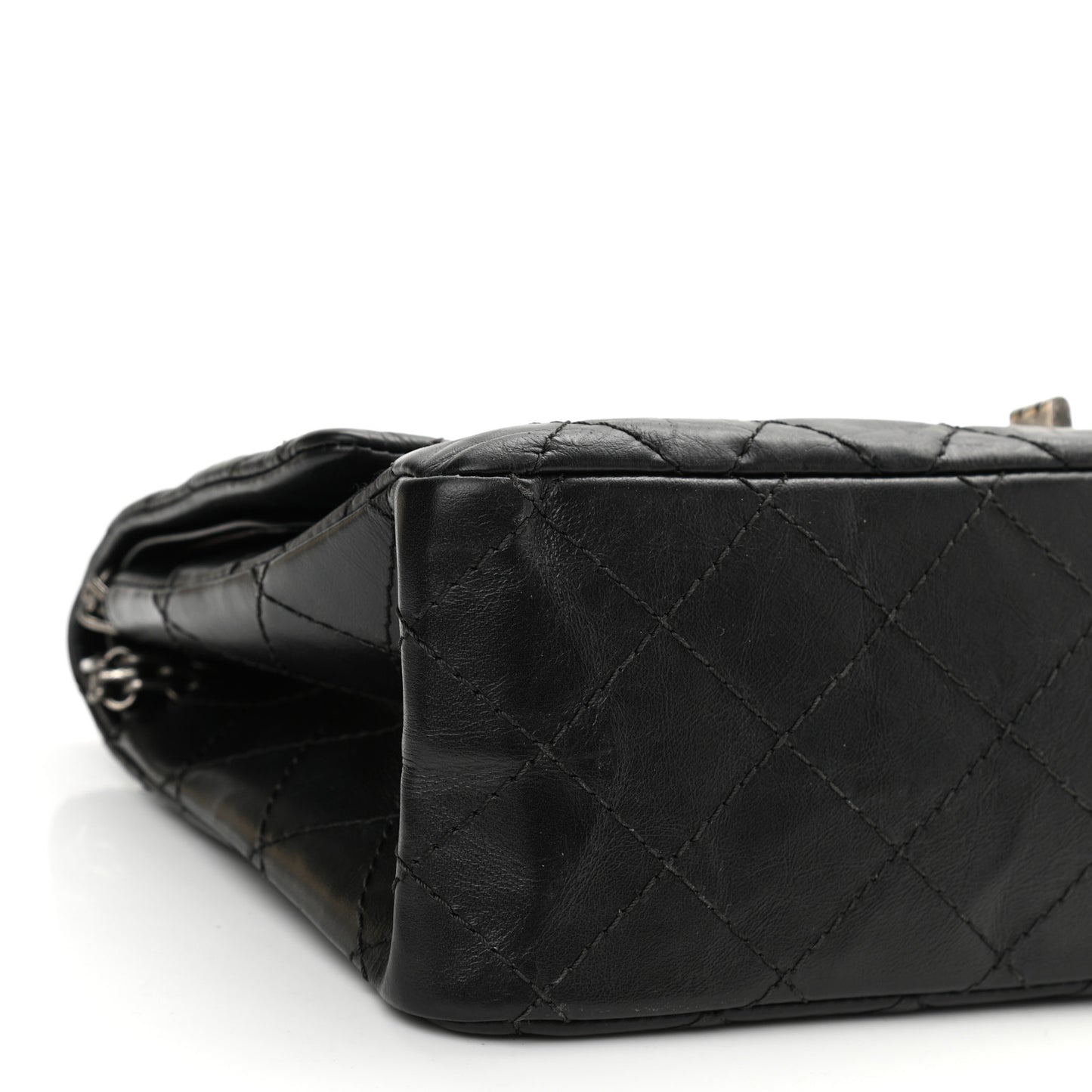 Aged Calfskin Quilted 2.55 Reissue 226 Flap Black