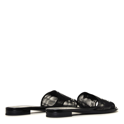 Chanel Mesh Patent Calfskin CC Mules 39 Black 8 of 16