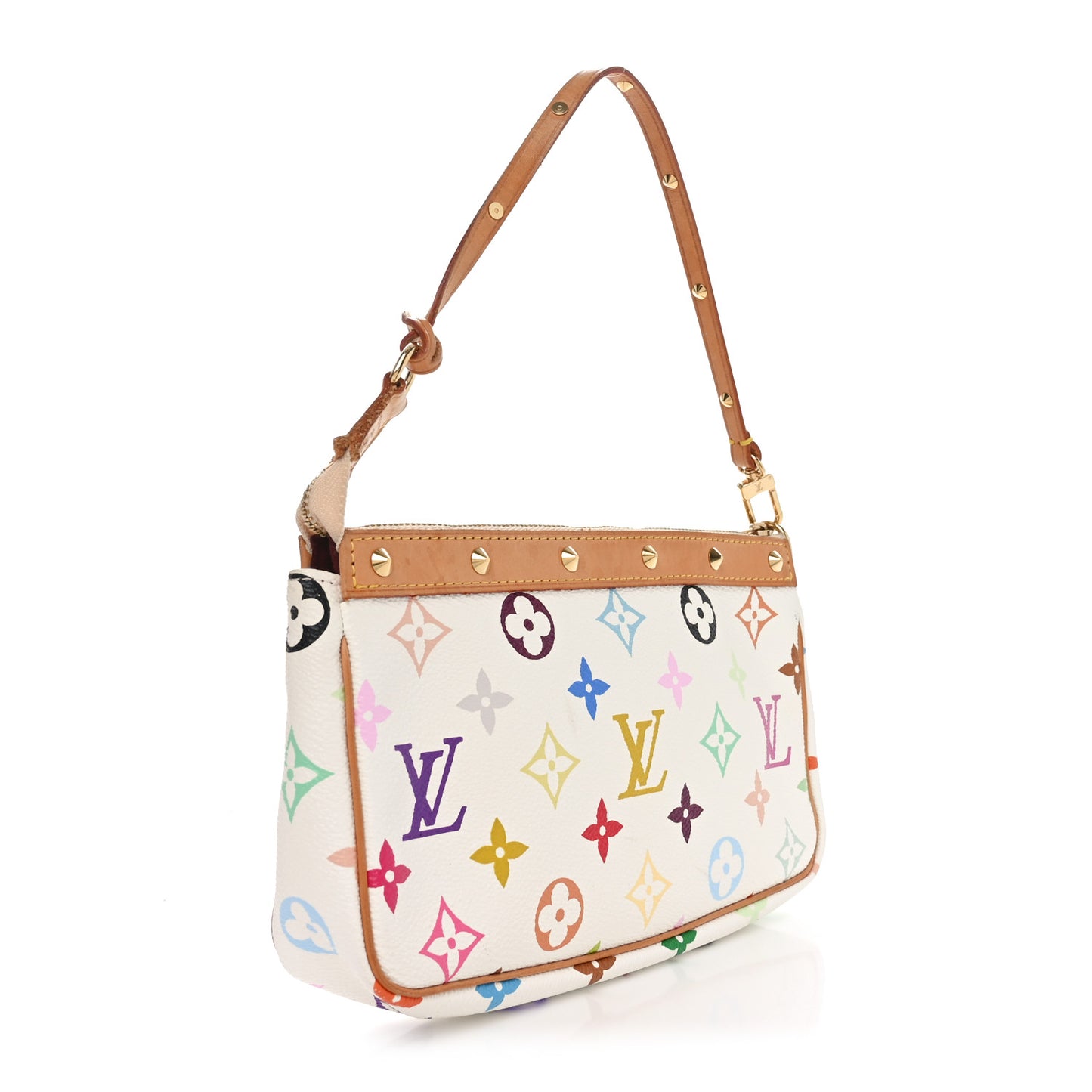 Monogram Multicolor Pochette Accessories White