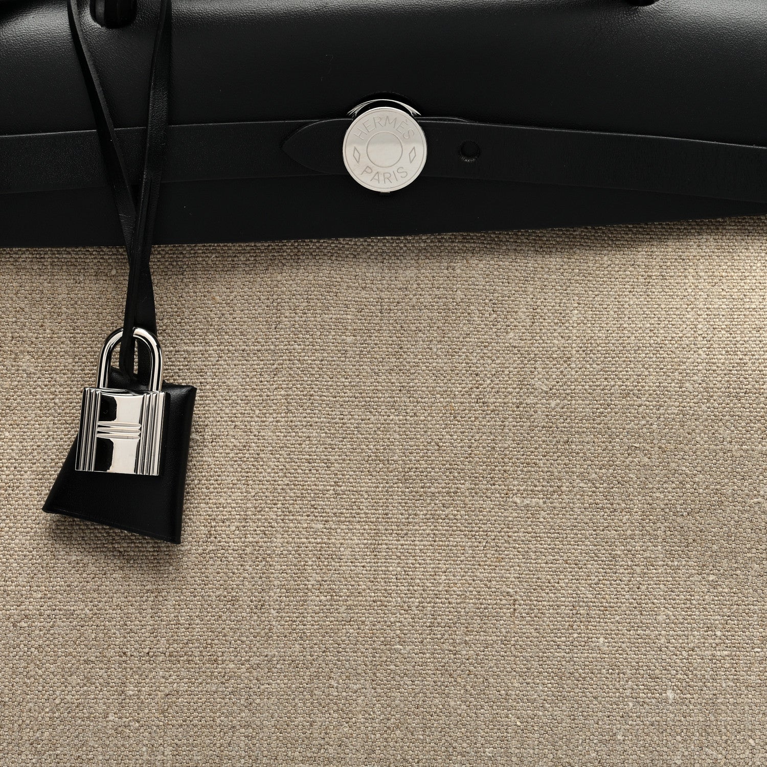 Hermes Military Toile Vache Hunter Herbag Zip Retourne 31 PM Ficelle Black 9 of 11