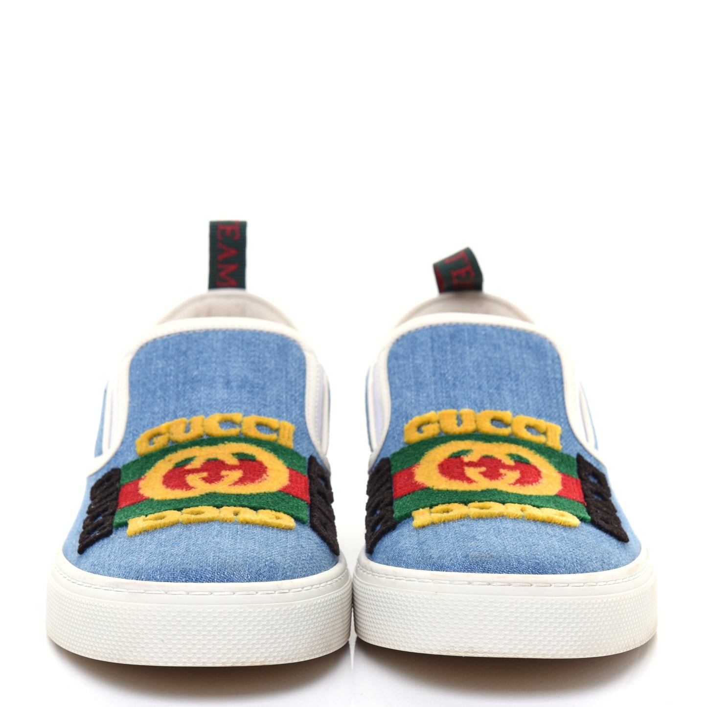 Kura Denim Logo Embroidered Mens Slip On Sneakers 6 Blue