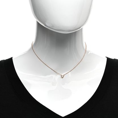 Tiffany 18K Rose Gold Diamond .17ct Elsa Peretti Diamonds by the Yard Heart Pendant Necklace 2 of 5