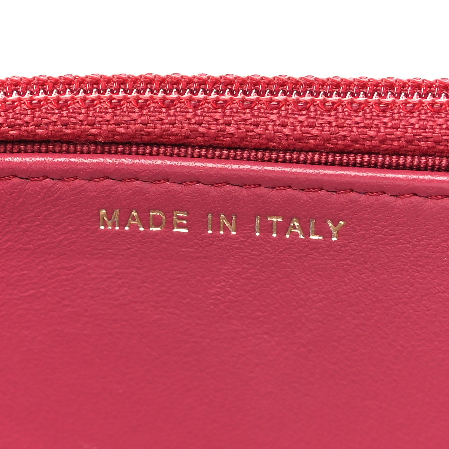 Lambskin Quilted Wallet On Chain WOC Dark Pink