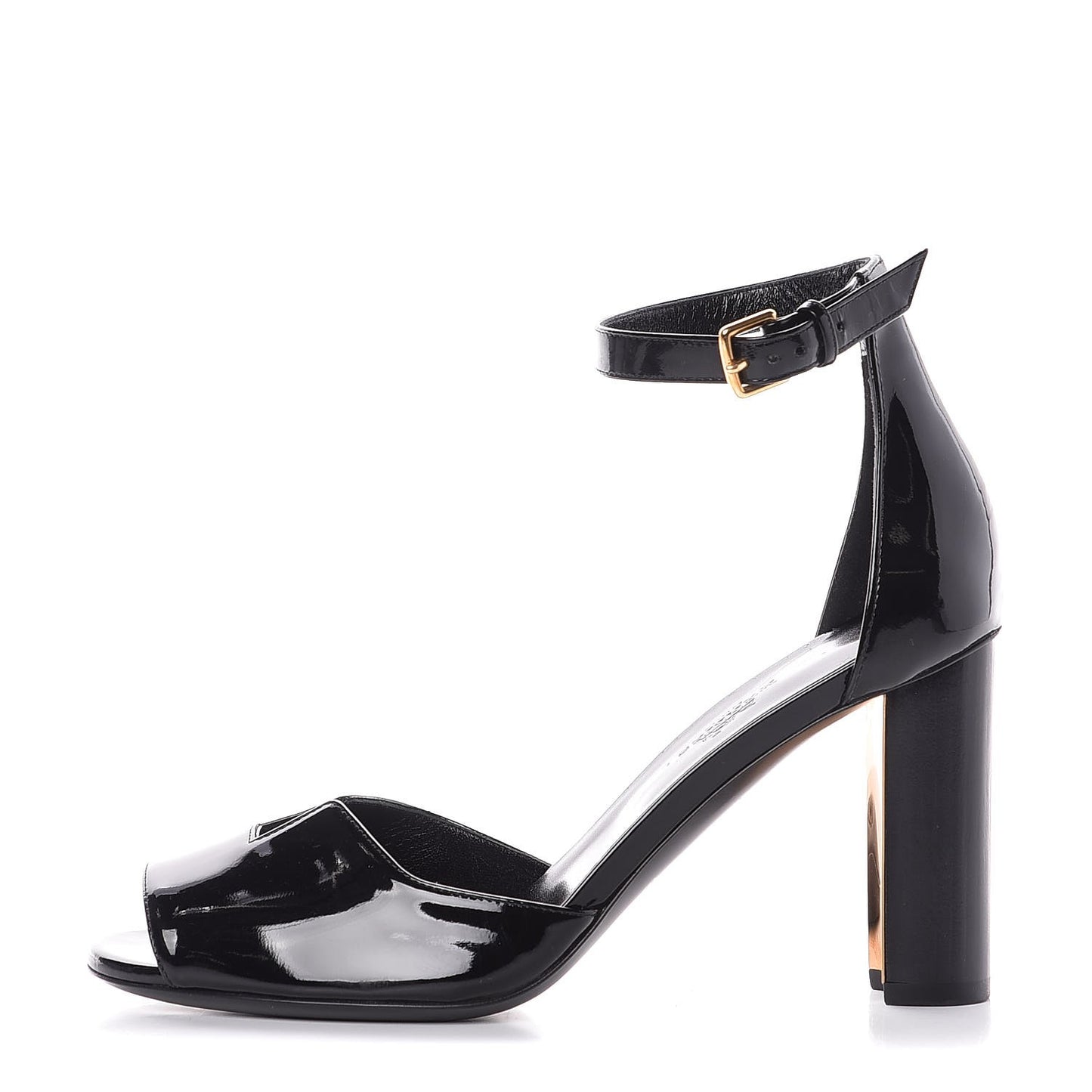 Patent Calfskin Madison 90 Sandals 37.5 Black