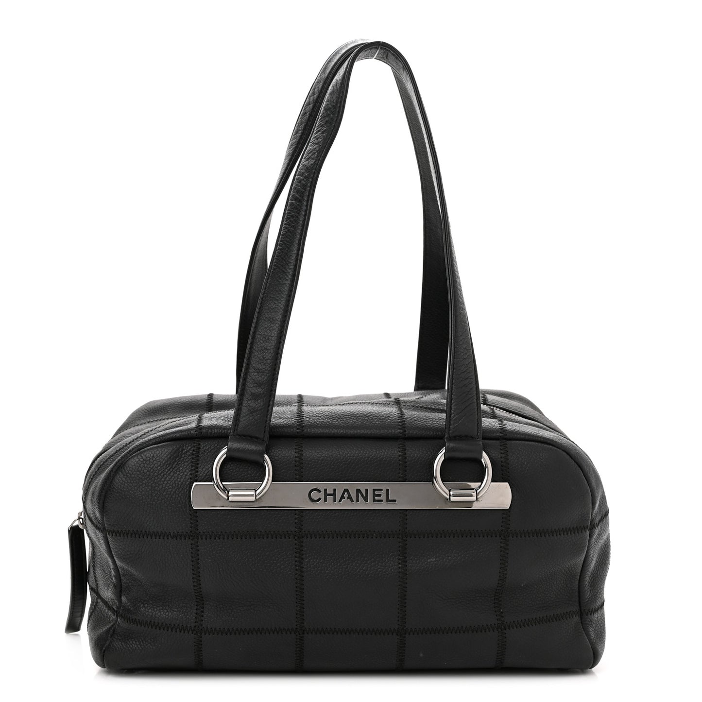 Caviar Square Stitched Bowler Black