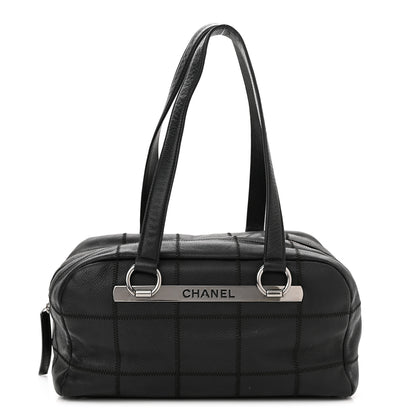 Chanel Caviar Square Stitched Bowler Black 1 of 9