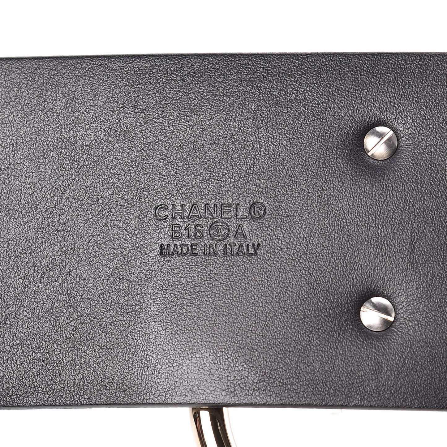 Lambskin Suede Crystal Ring CC Belt 90 36 Black