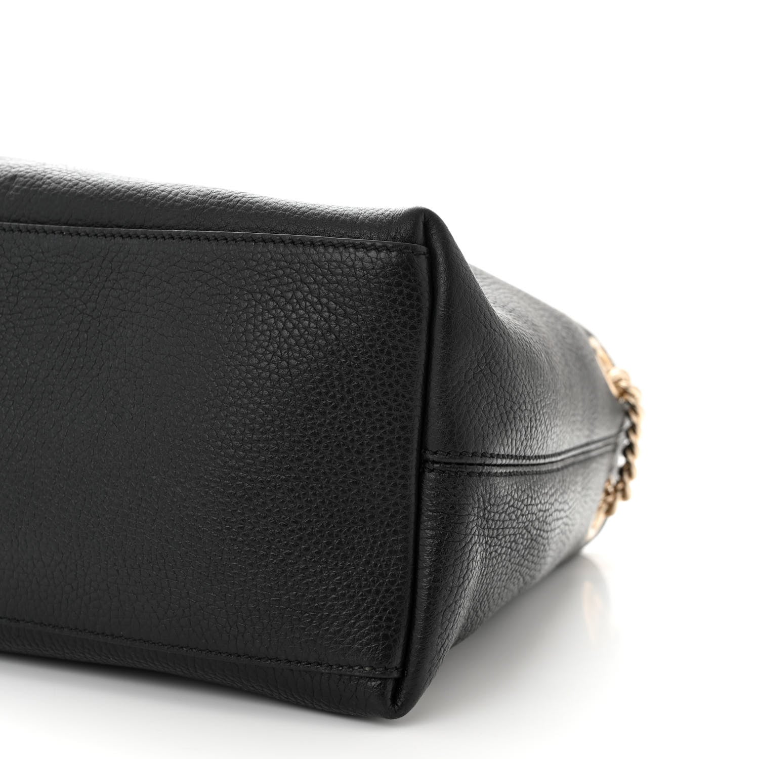 Gucci Pebbled Calfskin Medium Soho Chain Shoulder Bag Black 10 of 10