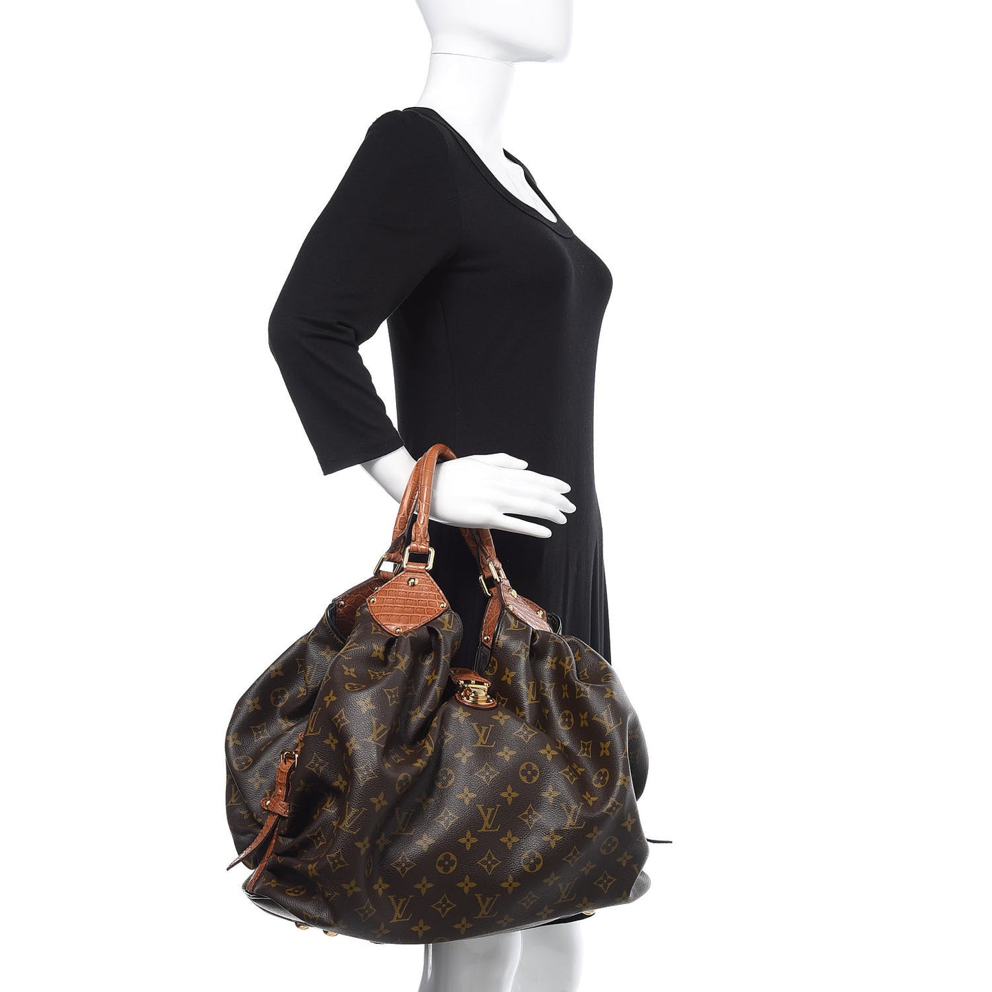 Monogram Alligator Trim Mahina XL