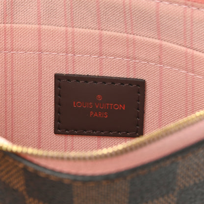 Louis Vuitton Damier Ebene Neverfull MM GM Pochette Rose Ballerine 6 of 8