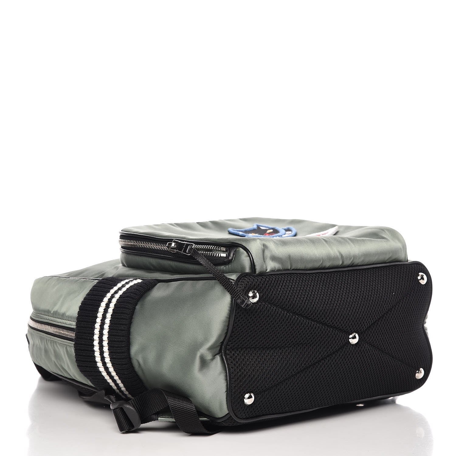 Miu Miu Nylon Satin Patches Bomber Backpack 4 of 10
