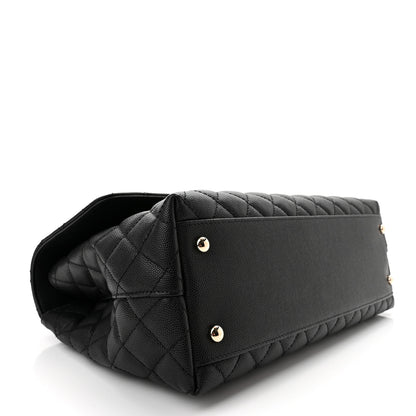 Chanel Caviar Quilted Medium Coco Handle Flap Black 3 of 10