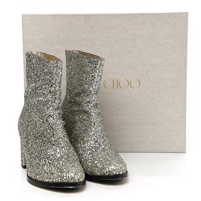 Jimmy Choo Glitter Easton Ankle Boots 39 Chai 11 of 11