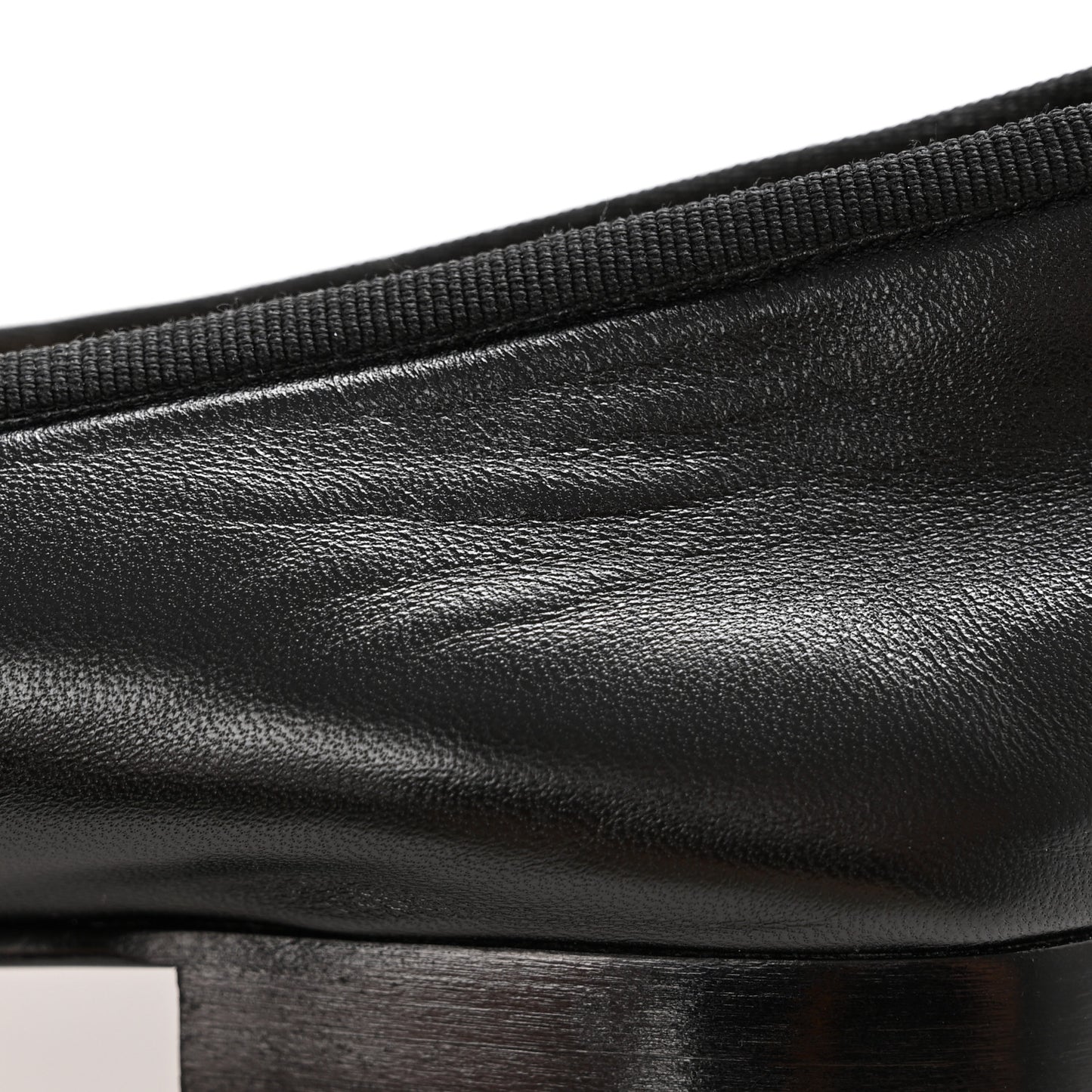 Lambskin Patent Cap Toe CC Ballerina Flats 37.5 Black