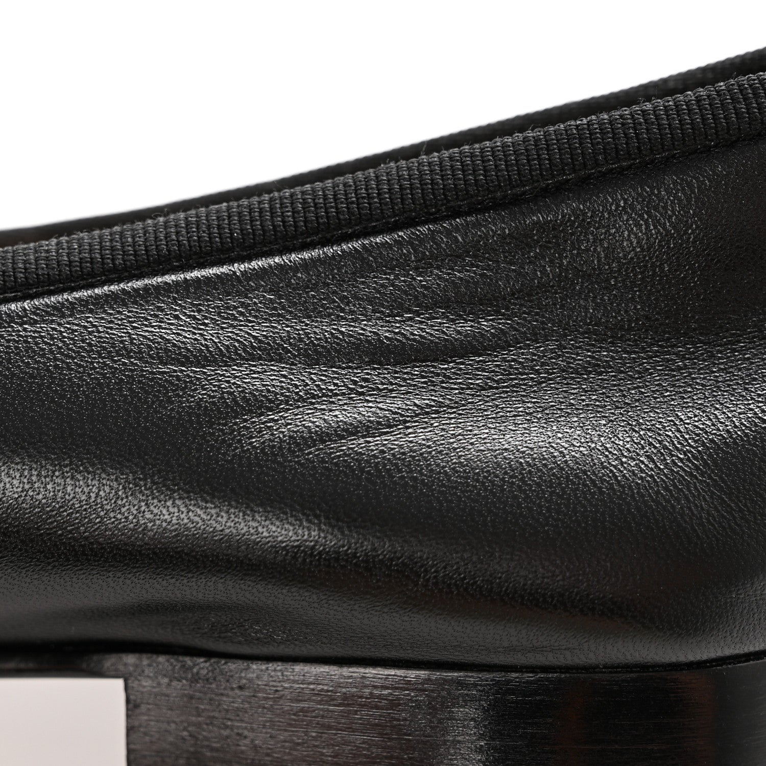 Chanel Lambskin Patent Cap Toe CC Ballerina Flats 37.5 Black 9 of 11