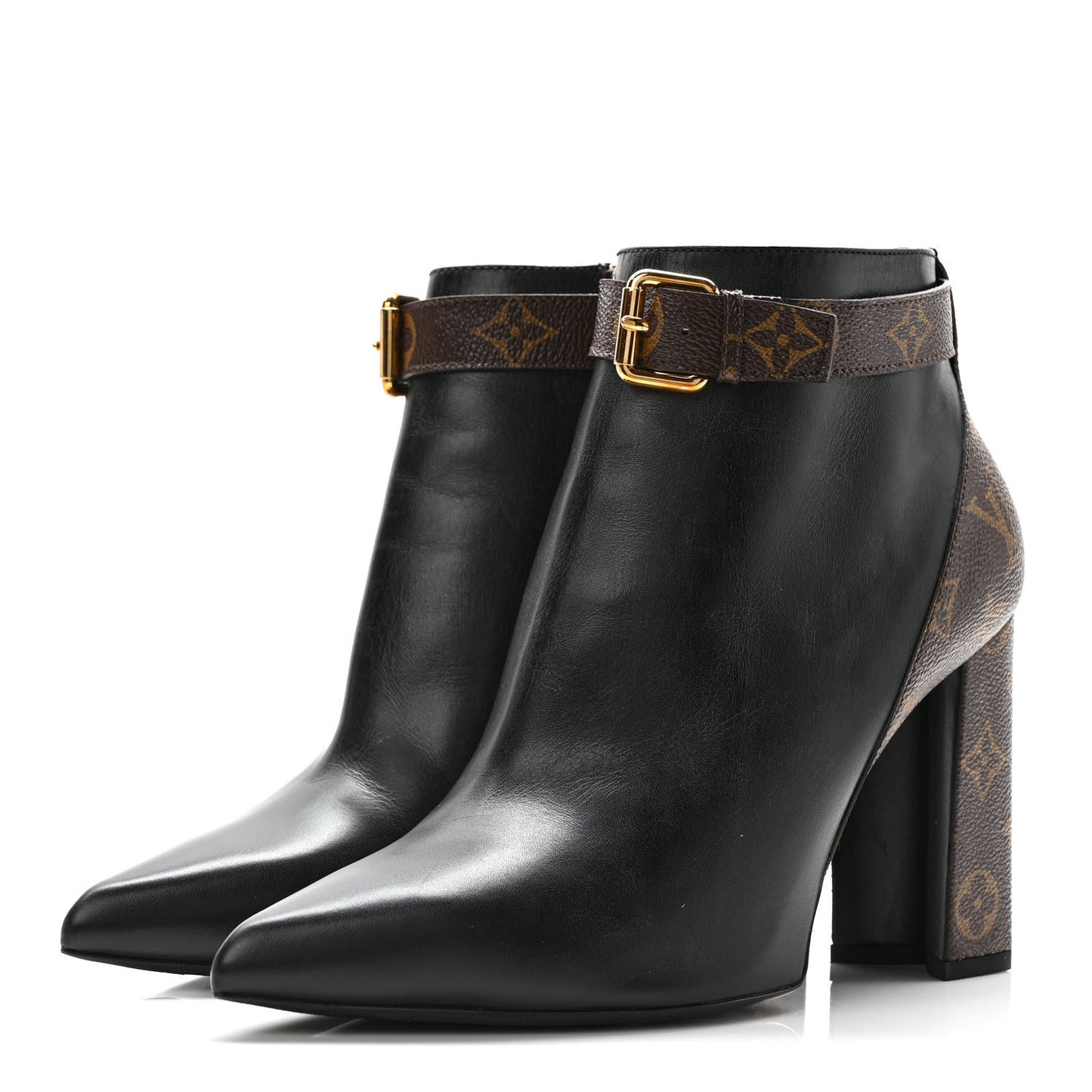 Calfskin Monogram Star Trail Ankle Boots 41 Black