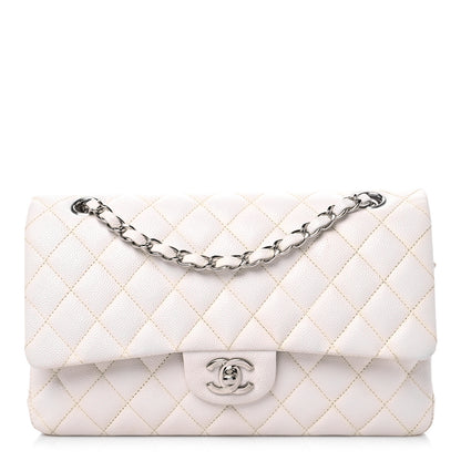 Chanel Caviar Quilted Medium Double Flap White 1 of 19