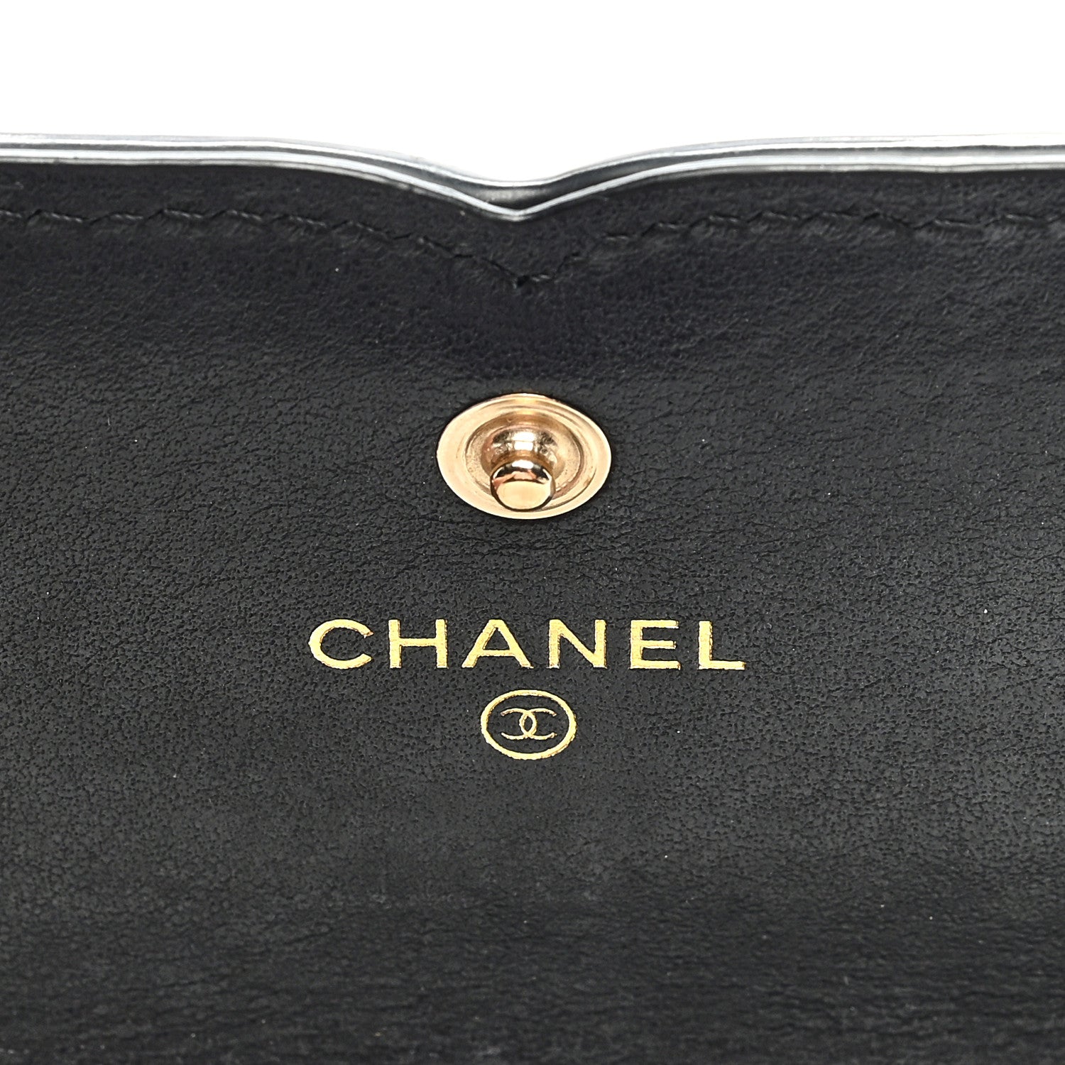 Chanel Caviar Quilted Filigree Large Gusset Flap Wallet Black 6 of 7