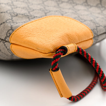 Gucci GG Supreme Monogram Neo Vintage Drawstring Backpack Beige New Acero Crop 10 of 10