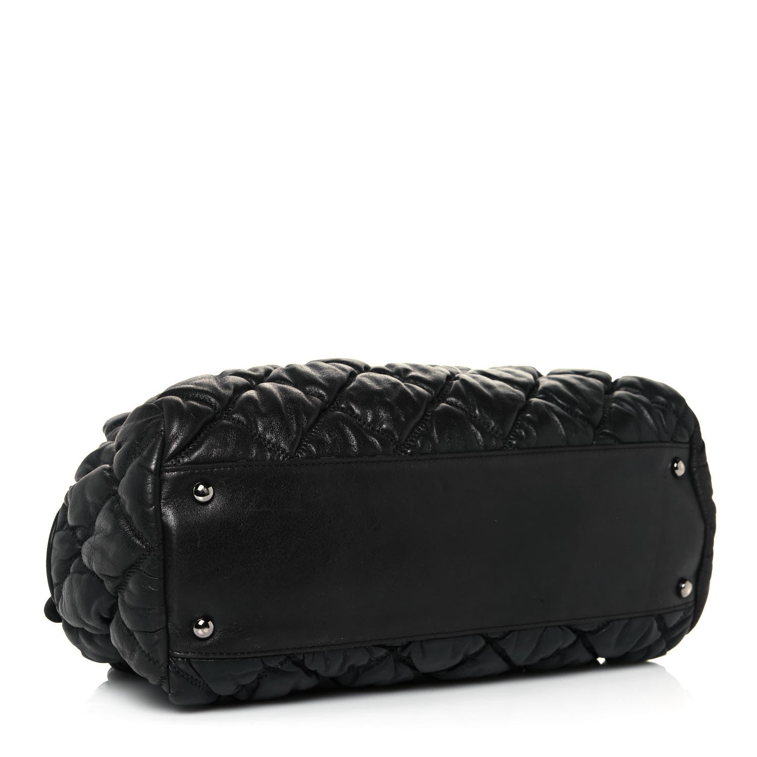 Chanel Calfskin Bubble Quilt Bowler Black 4 of 16