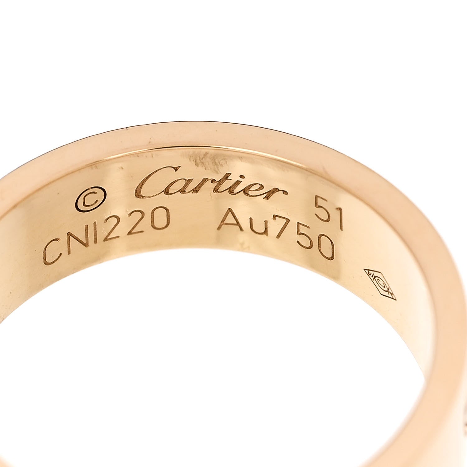 Cartier 18K Yellow Gold 5.5mm LOVE Ring 51 5.75 4 of 5