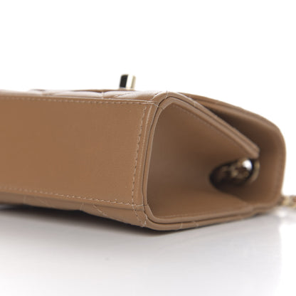 Chanel Lambskin Quilted Mini Trendy CC Chain Wallet Light Brown 9 of 10