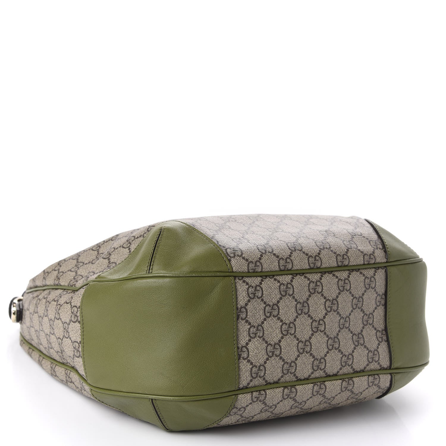Gucci GG Supreme Monogram Margaux Calfskin Medium Nice Hobo Beige Ebony Green 4 of 10